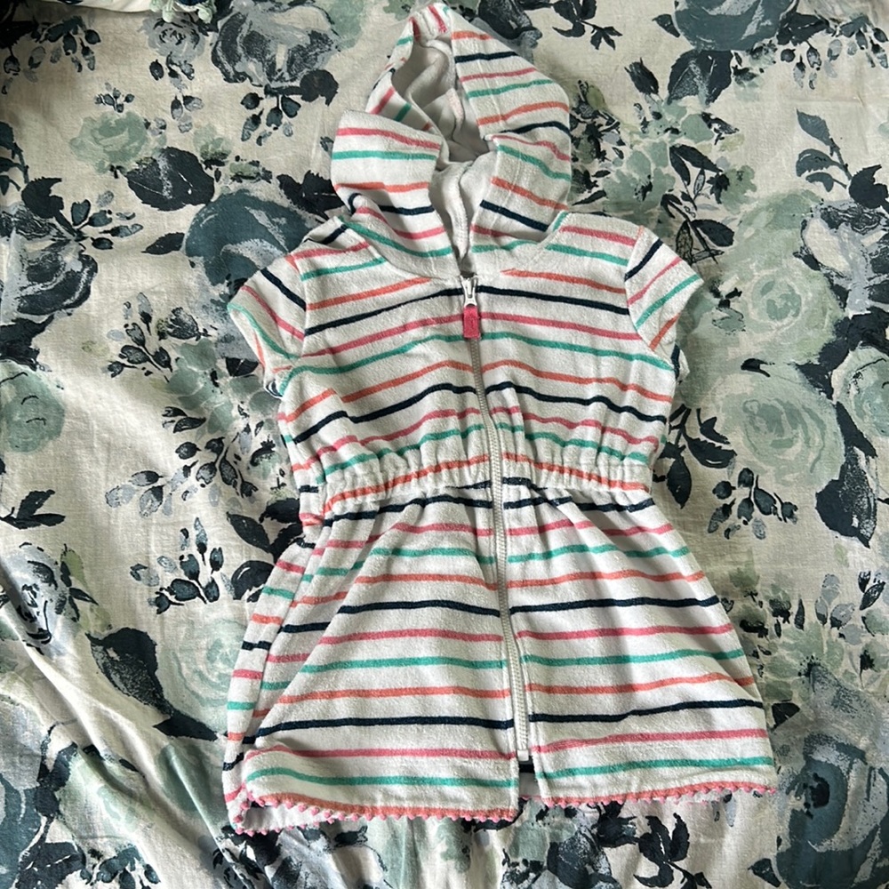 Carter’s Zip-up Hooded Terry Cloth Robe - Sz 24 months